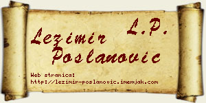 Ležimir Poslanović vizit kartica